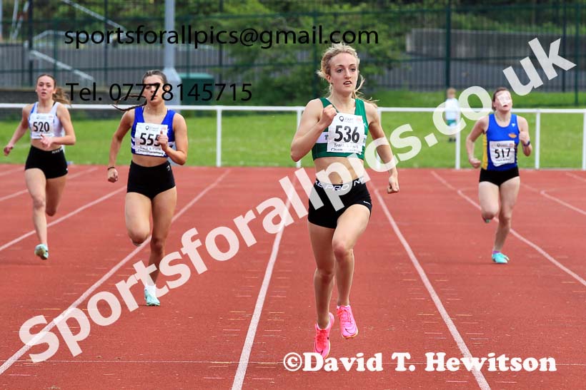 Womens Under-17s 300 metres, 2023 North Eastern Track and Field Champs., Middlesbrough Sports Village, Middlesbrough. Photo: David T. Hewitson/Sports for All Pics